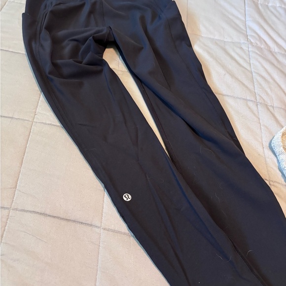 Lululemon Black Instill Leggings with ruffle - Picture 1 of 3
